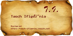 Tasch Ifigénia névjegykártya